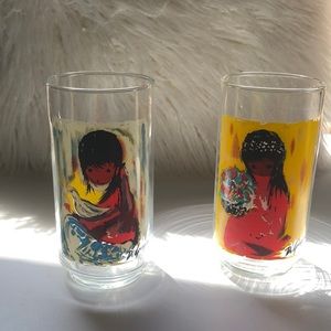 Pair of DeGrazia glasses. Southwest inspired.